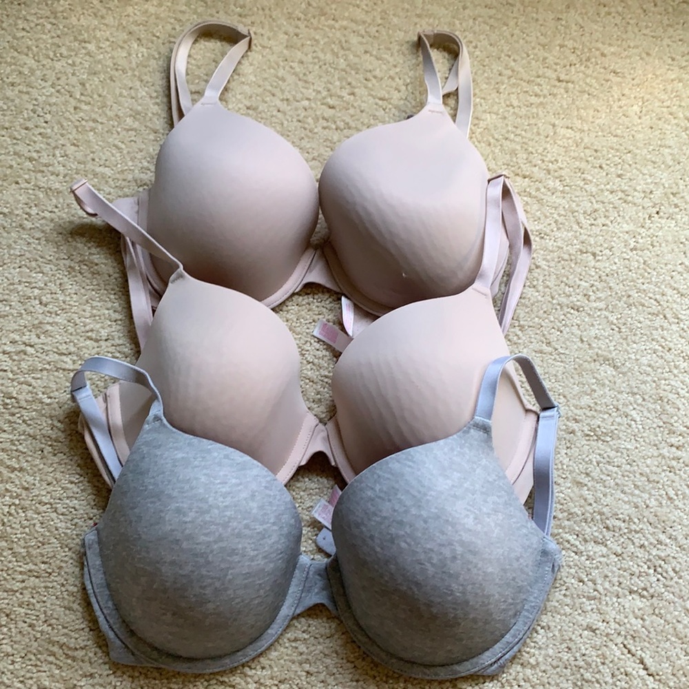 PINK bras 34D (sold in bundle of 3)